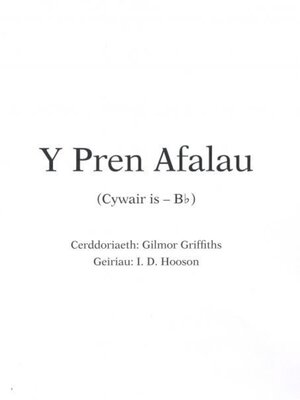 cover image of Pren Afalau, Y (Cywair is Bb)